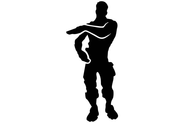 Silhouette of a Person in a Striking Pose