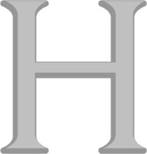 Simplistic Gray Letter 'H' on a White Background