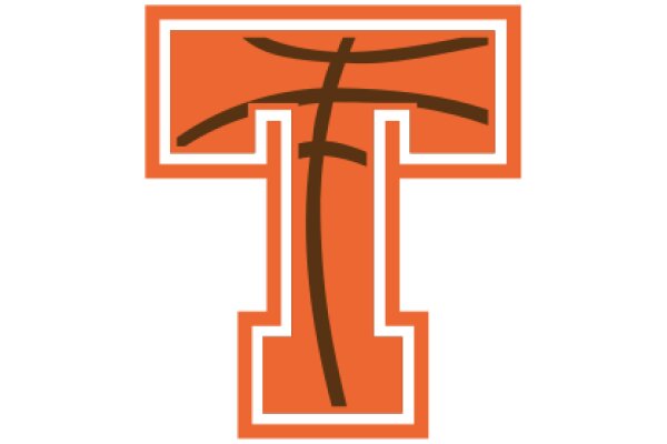 Vibrant Orange and Brown T Logo