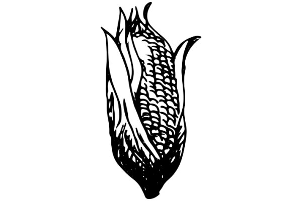 Stylized Corn Silhouette