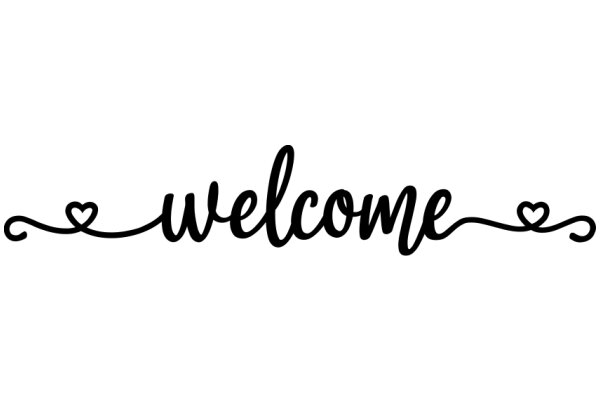 Welcome Sign with Heart Design