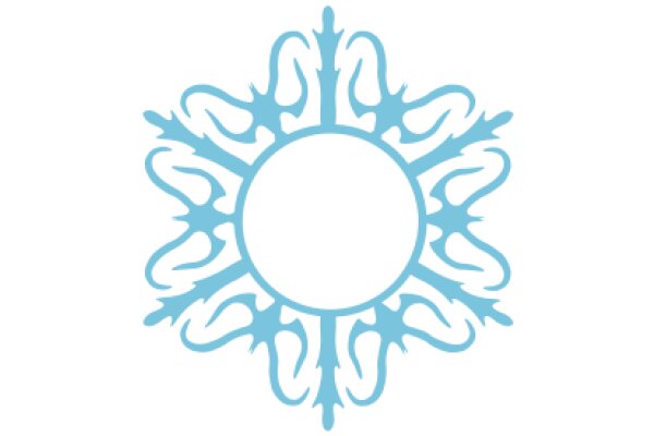 Stylized Blue Sunburst Design