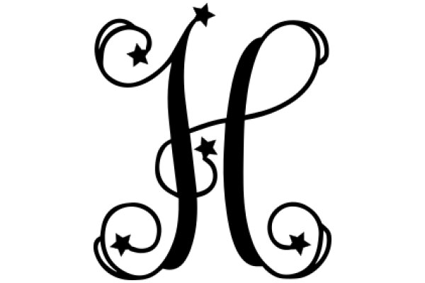 Monogram Design with Star Motif