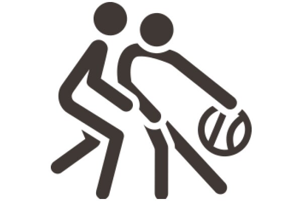 A Illustration of Two People Playing Basketball