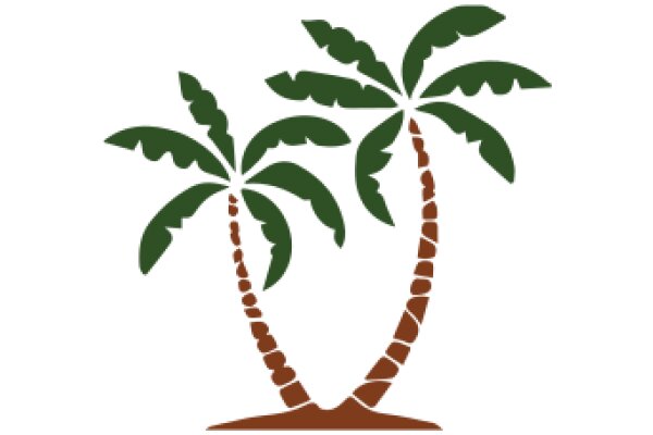 Simplistic Digital Art of a Palm Tree