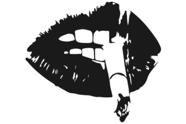 Silhouette of a Lips and Teeth