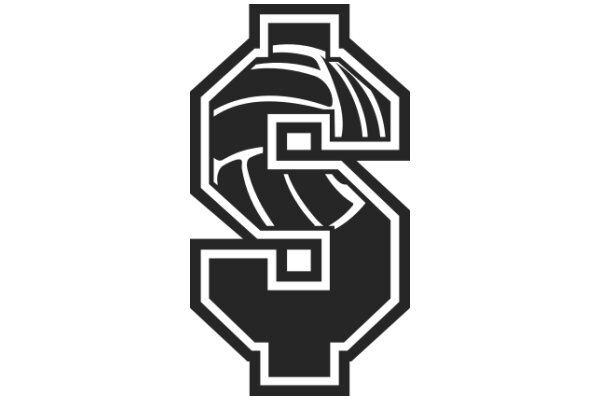 Stylized Volleyball Logo in