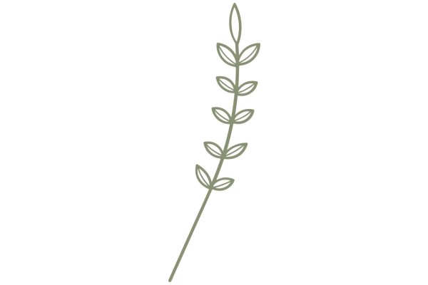 Simplistic Line Art of a Plant