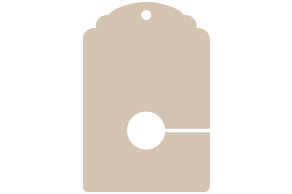 A Simple, Beige-Colored Icon with a Circle Inside