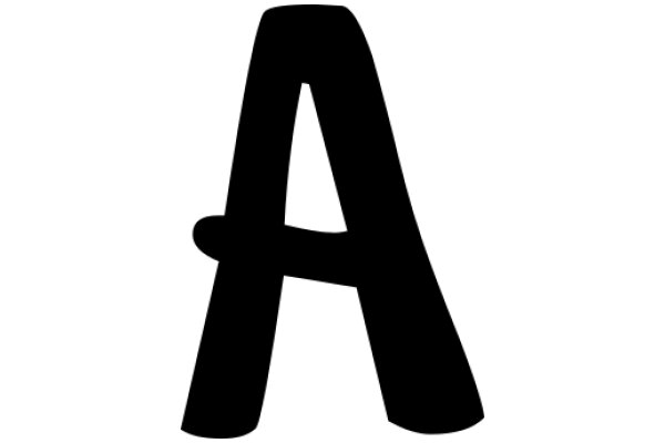 A Pixelated Letter 'A' on a White Background