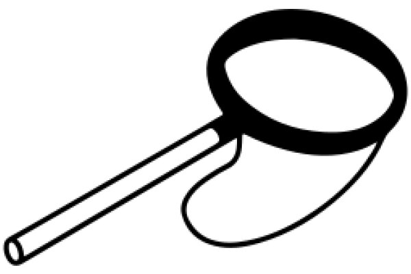 A Simple Line Drawing of a Magnifying Glass