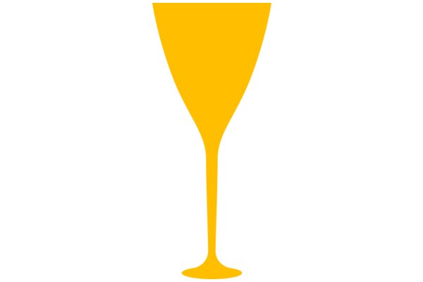 A Simple, Yellow, and White Icon of a Glass