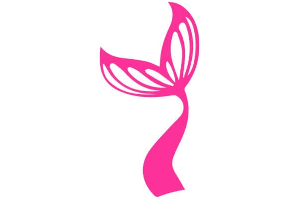 Stylized Pink Flower with Curved Petals