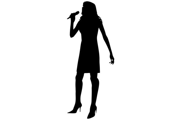 Silhouette of a Singer on Stage