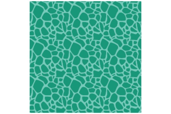 Vibrant Geometric Pattern in Teal and White