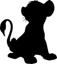 A Silhouette of a Mouse with a Tail, Standing on Two Legs