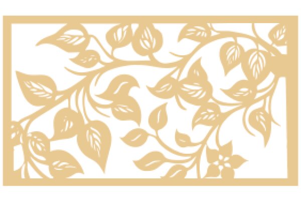 Elegant Floral Design: A Gold-Toned Decorative Frame