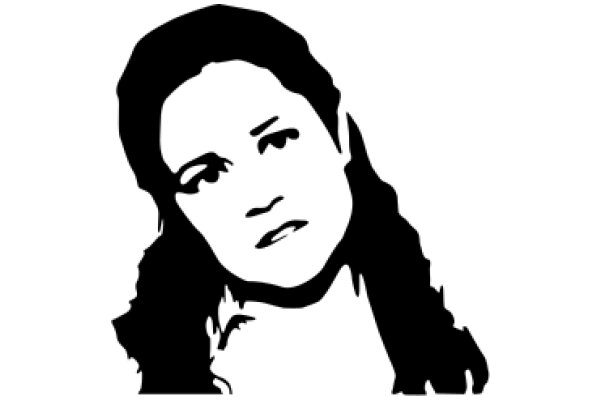 Silhouette of a Woman with a Serious Expression