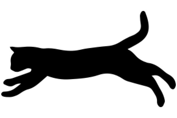 Silhouette of a Cat in Motion