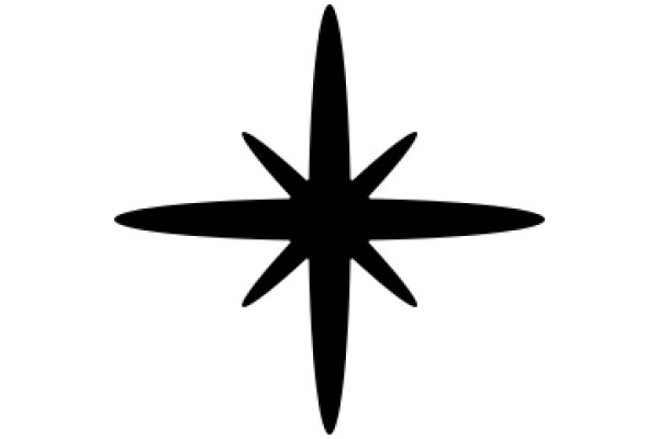 A Simple Black Star on a White Background