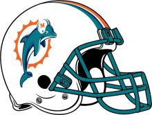 Miami Dolphins Helmet with Dolphin Logo