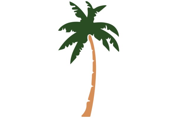 A Digital Illustration of a Palm Tree with a Trunk