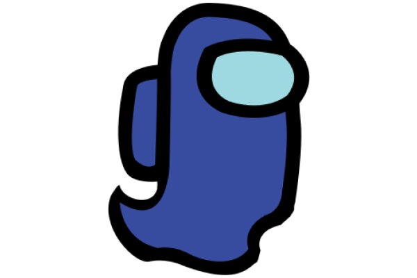 Stylized Blue Character with Glasses