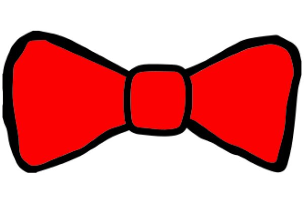 A Simple, Stylized Red Bow