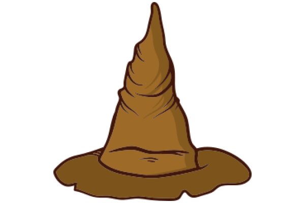 A Playful Illustration of a Brown Wizard's Hat