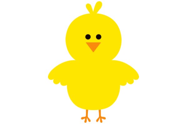 A Bright Yellow Cartoon Chicken