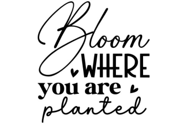 Bloom Where You Are Planted