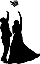 A Silhouette of a Couple Reaching for a Rose