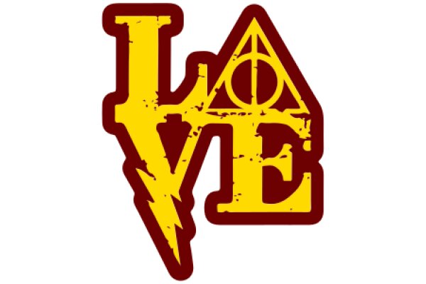 Stylized Logo of the Hogwarts House 'Gryffindor' with a Distressed Texture