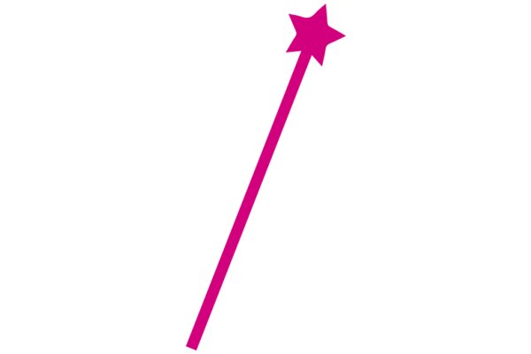 A Vibrant Pink Star on a White Background