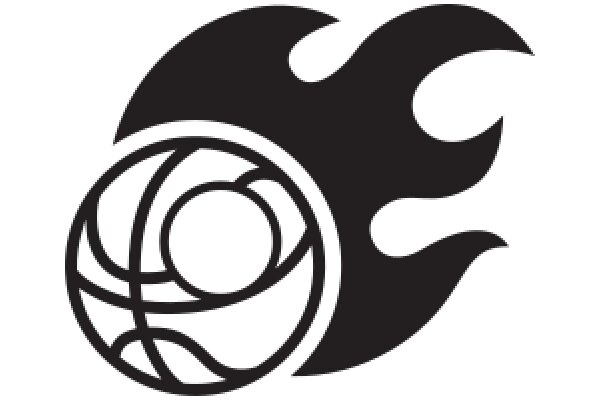 Stylized Logo of a Flame and a Ball