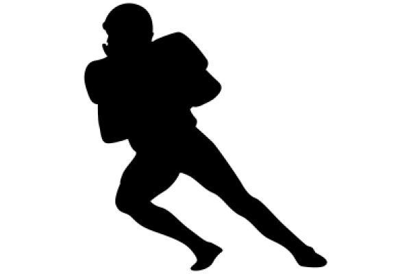 Silhouette of a Football Player in Motion