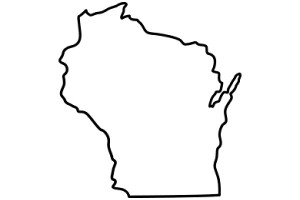 Simplified Outline of a State: A Graphic Representation of the State of Michigan