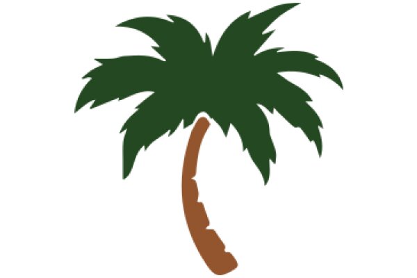 Simplistic Digital Art of a Palm Tree