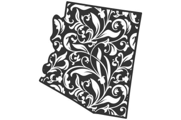 Stylized State Outline with Floral Design