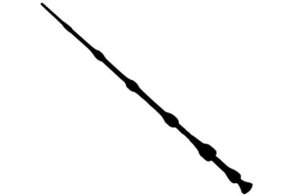 A Sleek, Black Wand Against a White Background