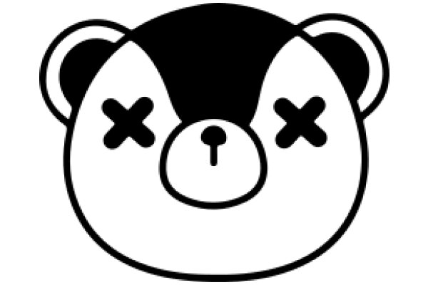 Stylized Panda Icon with X for Eyes