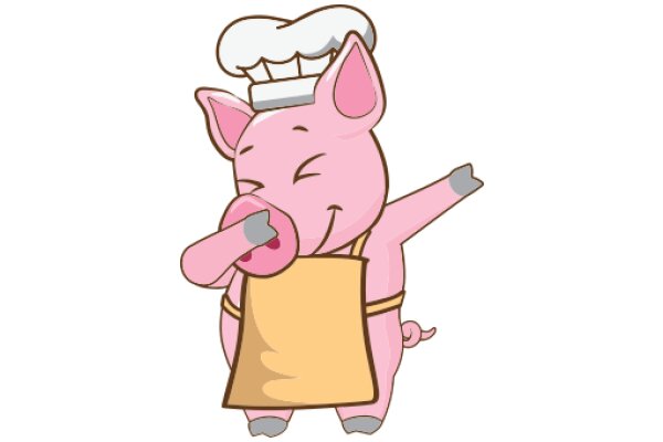 A Delightful Pink Pig Chef