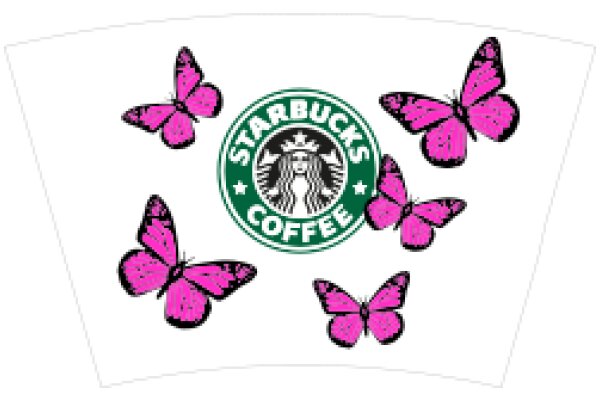 Starbucks Coffee Adorned with Pink Butterflies