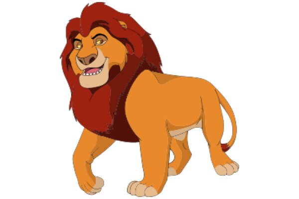 The Lion's Smile: A Cartoon Character's Joyful Expression