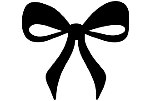 Stylish Black Bow on White Background