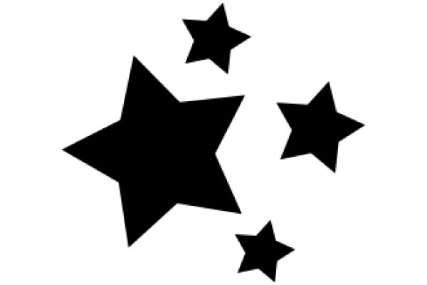 Stellar Display: A Collection of Black Star Shapes