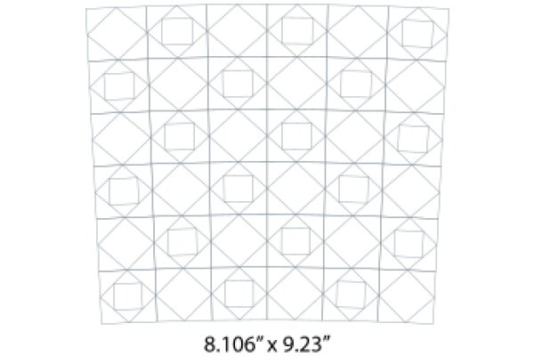 Geometric Pattern: A 9x9 Grid of Squares and Triangles