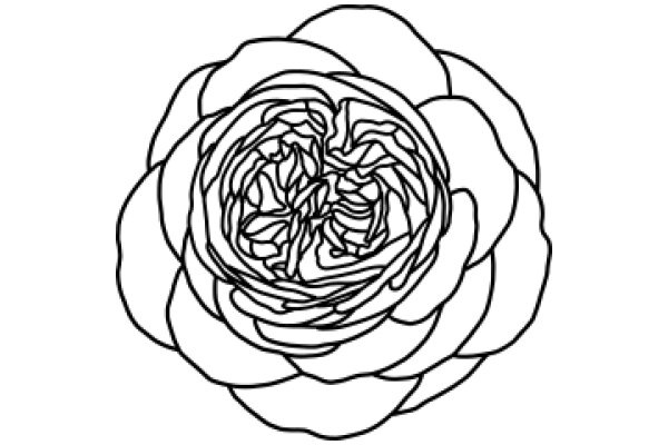 A Line Drawing of a Flower-like Pattern