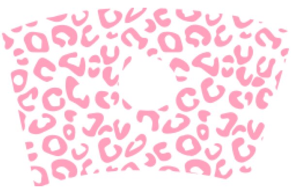 Pink Patterned Shape with Curved Edges