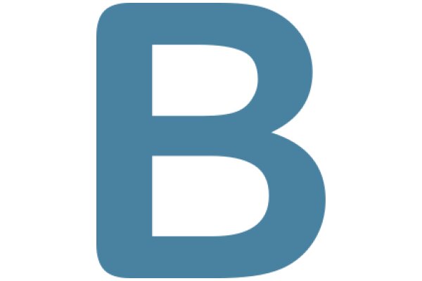 Digital Art: A Blue Letter 'B' with a Pixelated Background